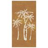 vidaXL Adorno de pared de jardín acero corten diseño palmera 105x55 cm