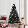 vidaXL &Aacute;rbol de Navidad Artificial Preiluminado Negro 210 cm PVC