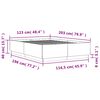 vidaXL Estructura cama con luces LED madera roble ahumado 120x200 cm