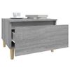 vidaXL Mesa auxiliar madera contrachapada gris Sonoma 50x46x35 cm
