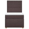 vidaXL Cama box spring con colch&oacute;n tela marr&oacute;n oscuro 80x200 cm