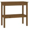 vidaXL Mesa consola de madera maciza de pino marr&oacute;n miel 80x40x75 cm