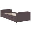 vidaXL Estructura cama sin colchón madera pino marrón oscuro 90x200 cm