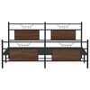 vidaXL Estructura de cama sin colch&oacute;n metal roble marr&oacute;n 183x213 cm