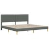 vidaXL Estructura de cama con colch&oacute;n Gris oscuro 180 x 200 cm tela