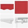 vidaXL Toldo Retr&aacute;ctil Manual Rojo 450 x 300 cm Tela y acero