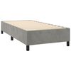 vidaXL Cama box spring colch&oacute;n y LED terciopelo gris claro 90x190 cm