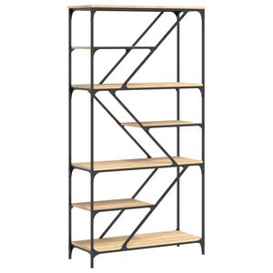 vidaXL Estanter&iacute;a madera de ingenier&iacute;a acero roble Sonoma 91x36x176 cm