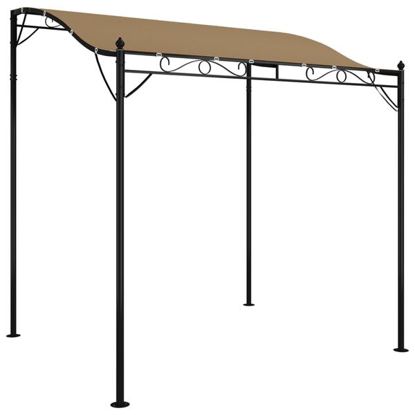 vidaXL Toldo acero y tela gris taupe 2x2,3 m 180 g/m&sup2;