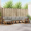 vidaXL Conjunto de sof&aacute;s de exterior 7 pcs Gris Natural y Claro