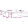 vidaXL Estructura de cama doble sin colch&oacute;n madera maciza 180x200 cm