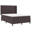 vidaXL Cama tipo Box Spring Marr&oacute;n oscuro 140 x 190 cm tela