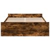 vidaXL Cama con cajones madera de ingenier&iacute;a roble ahumado 140x190 cm
