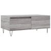 vidaXL Mesa de centro madera contrachapada gris Sonoma 90x50x36,5 cm