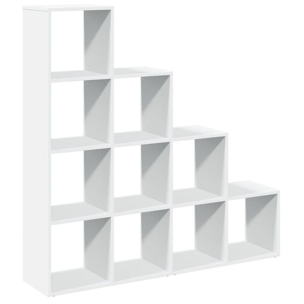 vidaXL Librer&iacute;a divisora 4 niveles madera blanca 131,5x29x131,5 cm