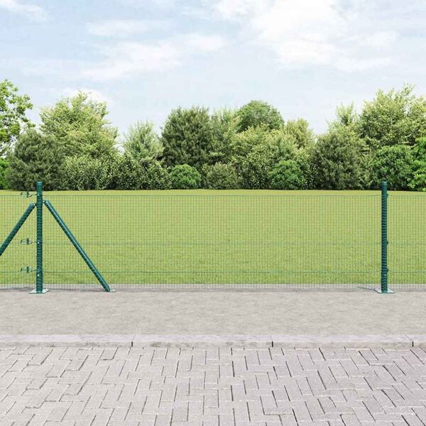 vidaXL Poste de Valla Verde 100 x 0,4 m (malla de 16 x 16 mm)