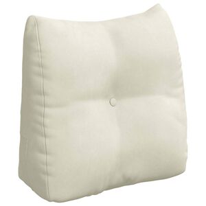vidaXL Coj&iacute;n de Espalda Crema 45 x 24 x 50 cm Terciopelo