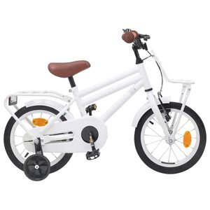 vidaXL Bicicleta Infantil 12 Pulgadas para 2-4 a&ntilde;os Blanco