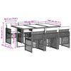 vidaXL Set de comedor de jard&iacute;n 7 pzas y cojines rat&aacute;n sint&eacute;tico negro