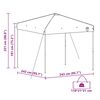 vidaXL Carpa Dosel Manual Naranja 243 x 243 x 251 cm tela