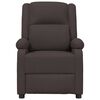 vidaXL Sill&oacute;n reclinable el&eacute;ctrico tela marr&oacute;n oscuro
