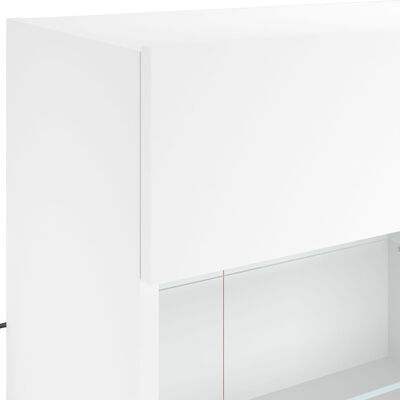 vidaXL Mueble de TV de pared con luces LED blanco 98,5x30x60,5 cm
