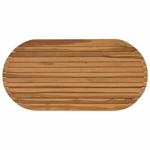 vidaXL Encimera 100 x 50 x 3,5 cm Ovalado Madera de teca maciza