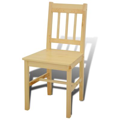 vidaXL Mesa de comedor y 4 sillasde madera color natural