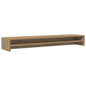 vidaXL Soporte para monitor de roble artesanal, 100 x 24 x 13 cm, madera de ingeniería