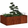 vidaXL Jardinera oxidada 120x80x40 cm acero corten