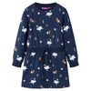 vidaXL Vestido infantil de manga larga azul marino 128