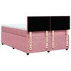 vidaXL Cama box spring con colch&oacute;n terciopelo rosa 160x200 cm