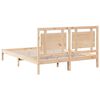 vidaXL Cama extralarga sin colch&oacute;n madera maciza 140x210 cm