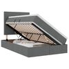vidaXL Cama de almacenamiento LED con colch&oacute;n Gris oscuro 120 x 190 cm