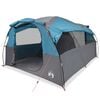 vidaXL Tienda de campa&ntilde;a familiar t&uacute;nel 6 personas impermeable azul