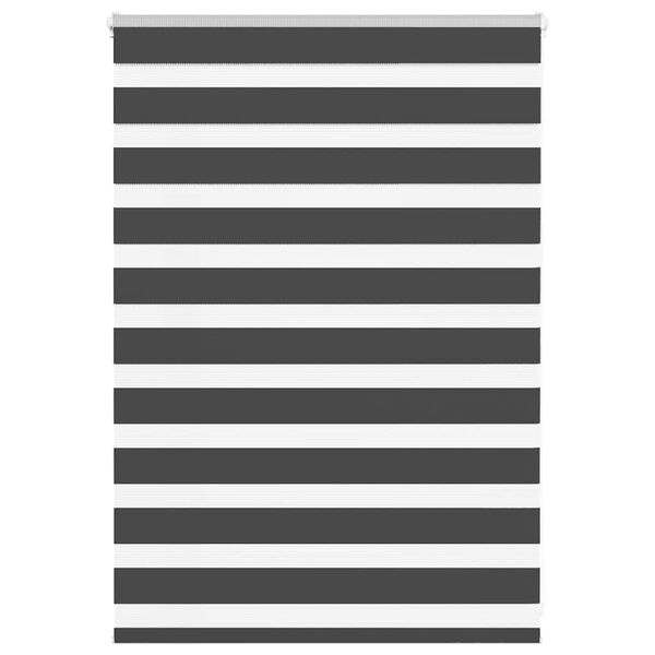 vidaXL Estor cebra negro 95x100 cm tejido ancho 90,9 cm poli&eacute;ster