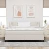 vidaXL Cama tipo Box Spring Manual Crema y Blanco 203 x 180 x 88 cm