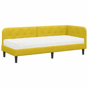 vidaXL Estructura de cama en esquina Amarillo 80 x 200 cm Terciopelo