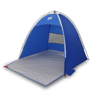 vidaXL Tienda de playa para 3 personas impermeable azul celeste