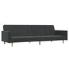 vidaXL Sof&aacute; cama de 2 plazas tela gris oscuro