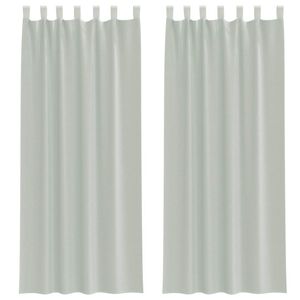 vidaXL Cortinas de gasa con trabillas 2 uds gris claro 140x260 cm