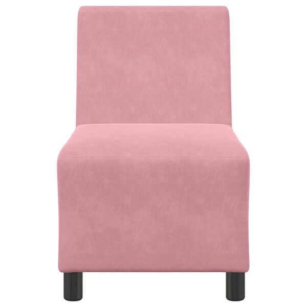 vidaXL Sof&aacute; modular sin brazos rosa 55 cm terciopelo