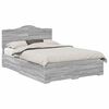 vidaXL Estructura de cama con cabecera Gris Sonoma 140 x 190 cm