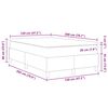 vidaXL Cama tipo Box Spring Crema y Blanco 203 x 120 x 60 cm