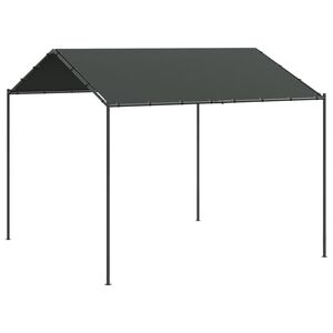 vidaXL Carpa acero y tela gris antracita 4x4 m
