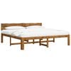 vidaXL Cama doble con cabecero ROSTOCK Natural 200 x 200 cm