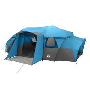 vidaXL Tienda Familiar con cubierta impermeable 10 persona Azul
