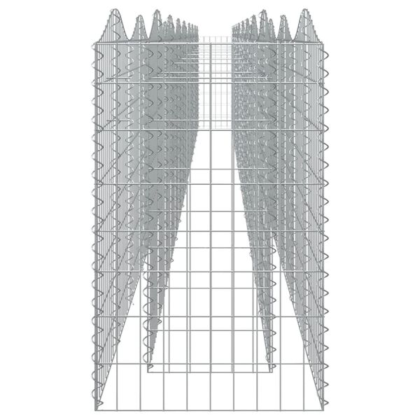 vidaXL Arriate de gaviones forma arco hierro galvanizado 800x50x100 cm
