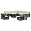 vidaXL Conjunto de sof&aacute;s de jard&iacute;n 14 uds. Negro rat&aacute;n sint&eacute;tico