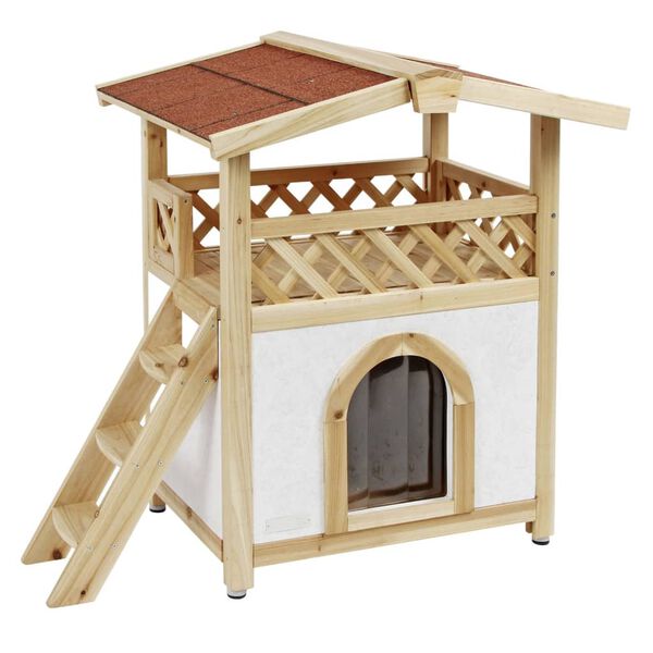 Kerbl Casa para gatos Tyrol Alpin marr&oacute;n claro 88x57x77 cm